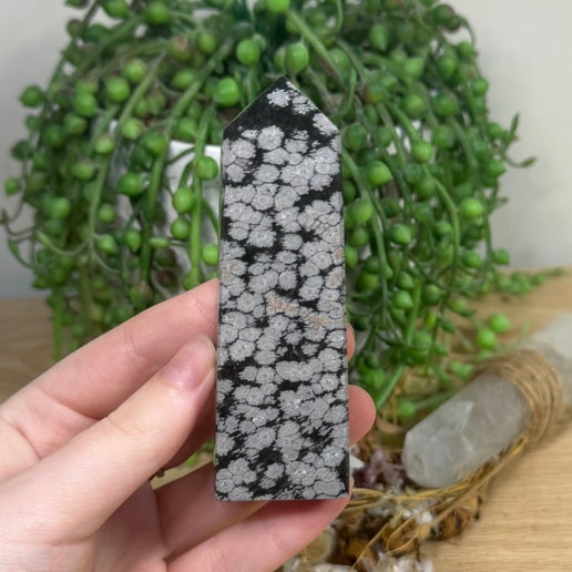 Snowflake Obsidian Point (K38)