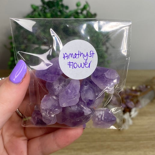 Amethyst Flower Bags