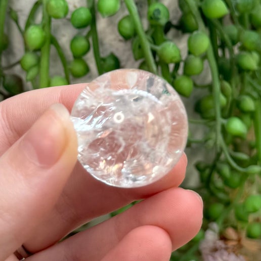 Crackle Clear Quartz Small Sphere