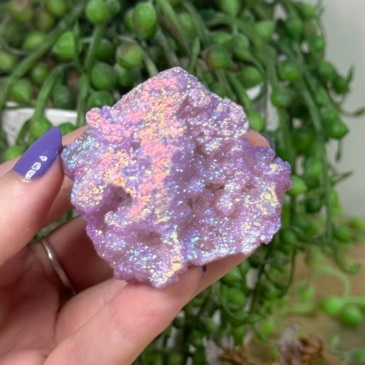 Purple Aura Quartz Geode (K899)