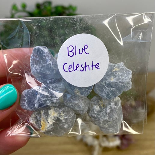 Blue Celestite 50Gram Chunk Bag