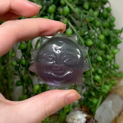 Purple Fluorite Sun Face (L441)