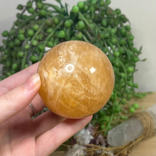 Honey Calcite Sphere (K531)