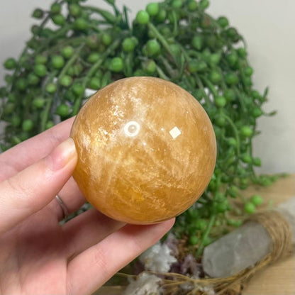 Honey Calcite Sphere (K531)