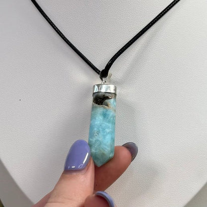 Blue Aragonite Necklace (J168)