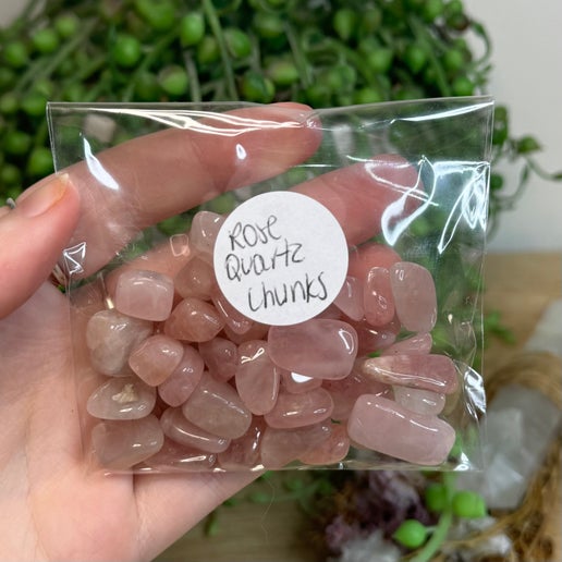 Rose Quartz 50gram Chunk Bag