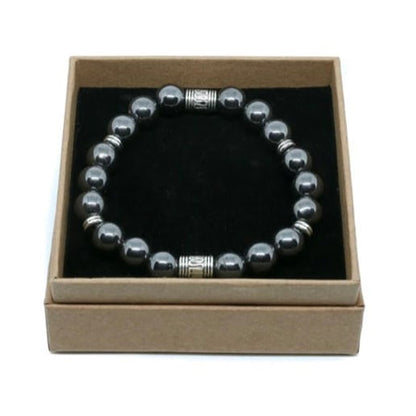 Hematite Silver Large Bracelet