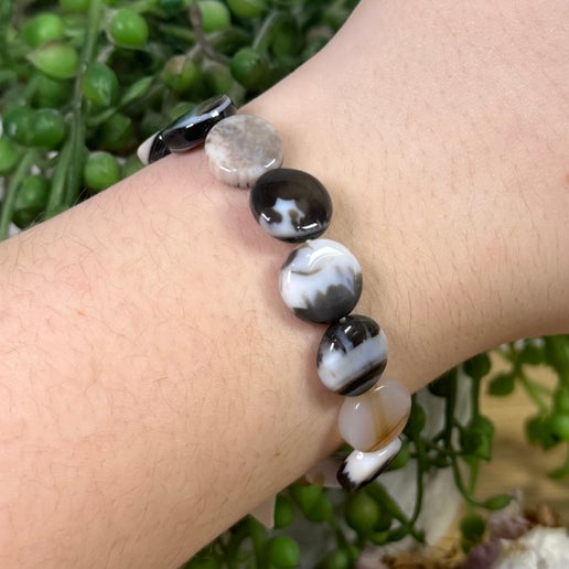 Black Agate Bracelet (F443)