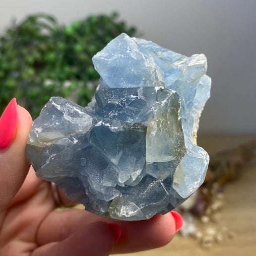 Blue Celestite Cluster Raw (D207)