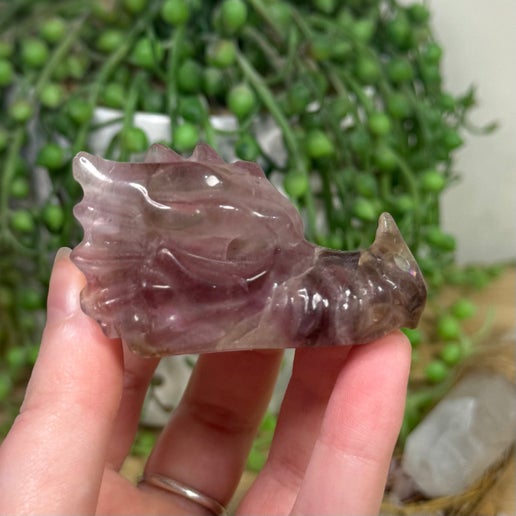 Purple Fluorite Dragon Head (E811)