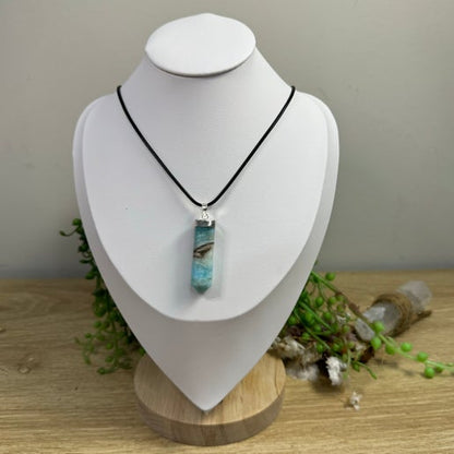 Blue Aragonite Necklace (J169)