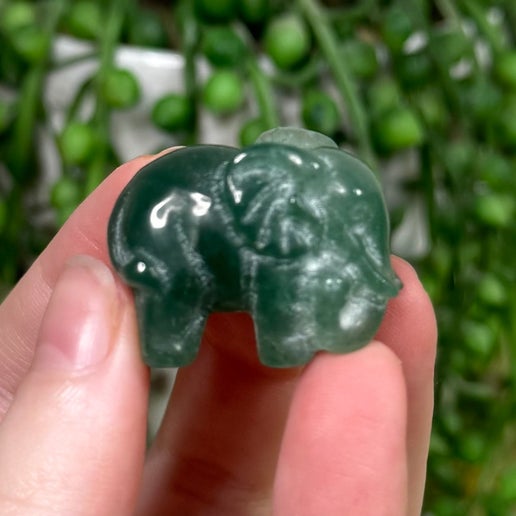 Green Aventurine Elephant (J362)