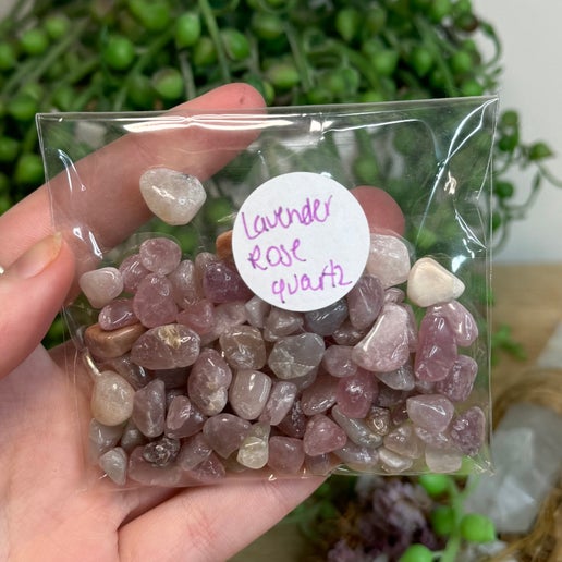 Lavender Rose Quartz 50gram Chip Bag