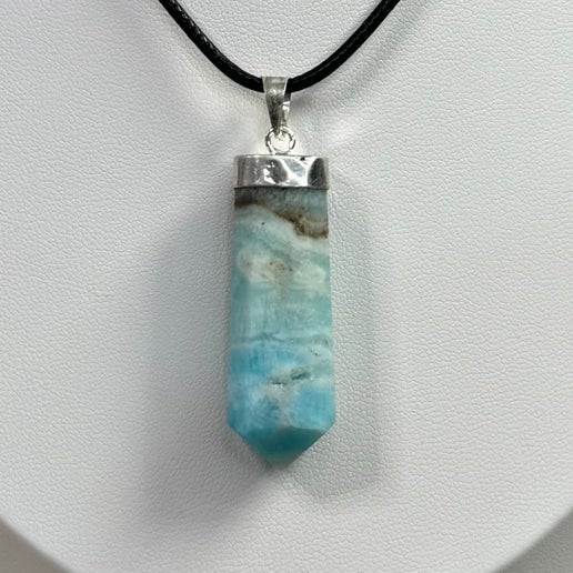 Blue Aragonite Necklace (J171)