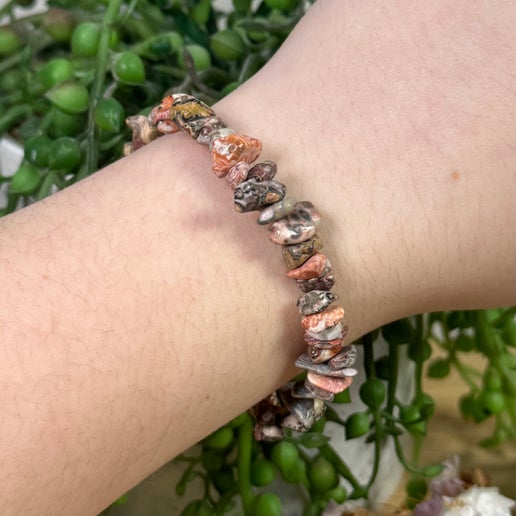 Leopard Skin Jasper Chip Bracelet