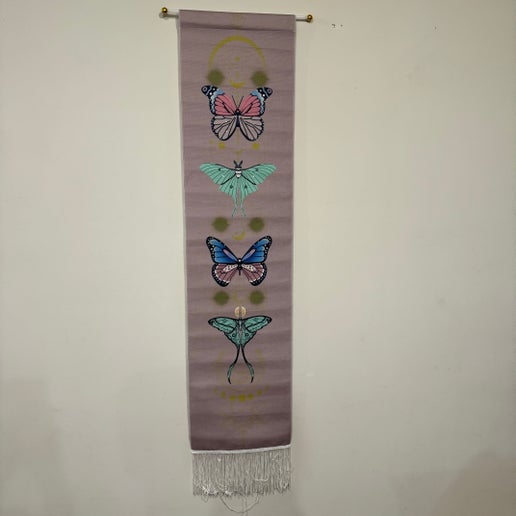 Purple Butterfly Tapestry