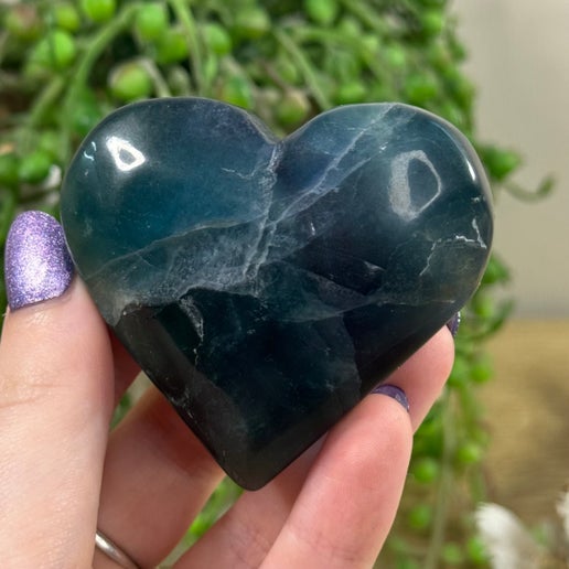 Blue Fluorite Heart (I181)