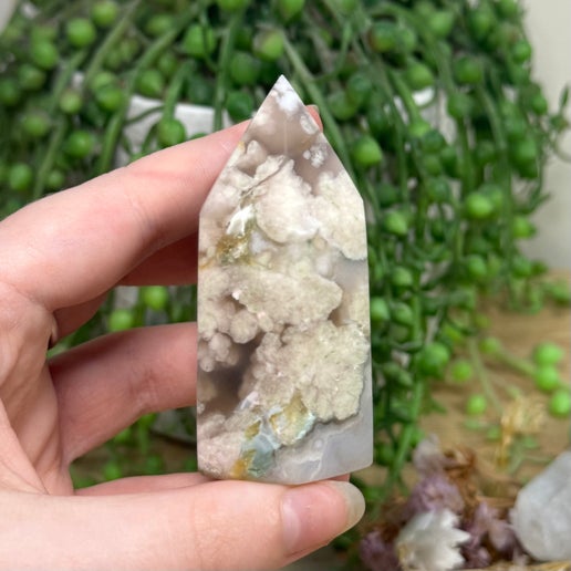 Green Flower Agate Point (C612)