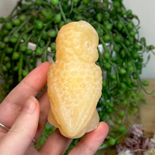 Yellow Calcite Owl (L885)