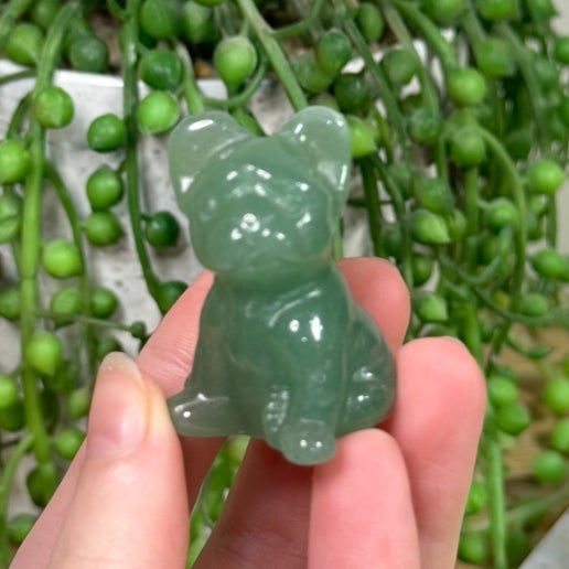 Green Aventurine French Bulldog (F959) (F960)