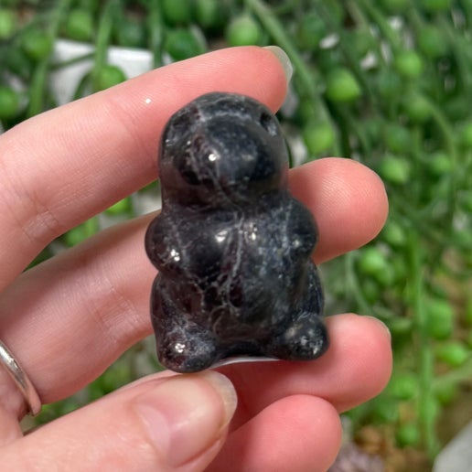 Garnet In Astrophyllite Chubby Dino (H928)