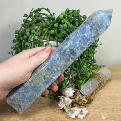 Blue Celestite Tower (K569)