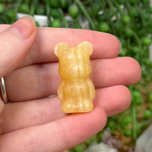 Yellow Calcite Small Bear