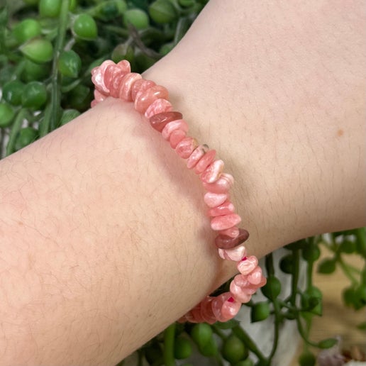 Rhodochrosite Chip Bracelet