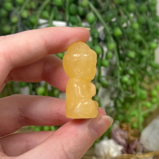 Yellow Calcite Buddha (D755)