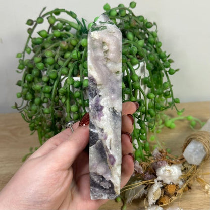 Rainbow Feather Fluorite Tower (K545)