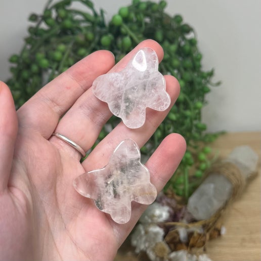 Clear Quartz Butterfly Air Con Vent Clip