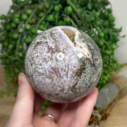 Colourful Moss Agate Sphere (H746)