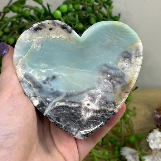 Caribbean Calcite Heart Bowl (C464)