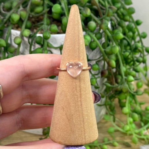 Clear Quartz Rose Gold Plated Ring (G788)