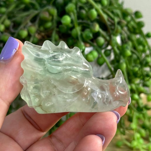 Green Fluorite Dragon Head (E807)