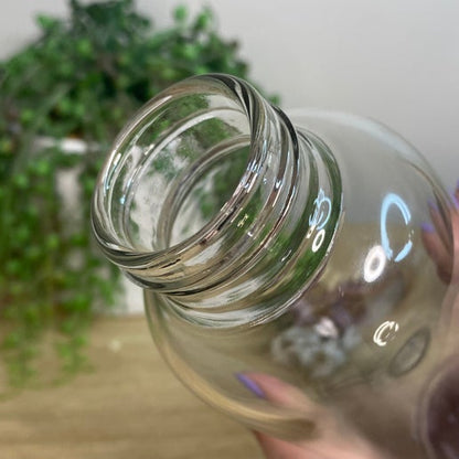 Amethyst Chip Glass Water Bottle