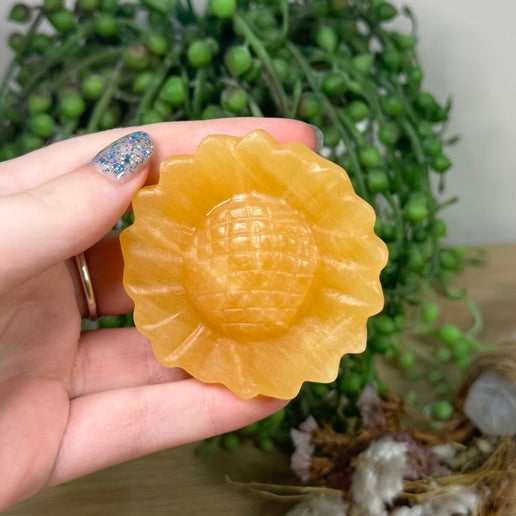 Yellow Calcite Sunflower (K810)