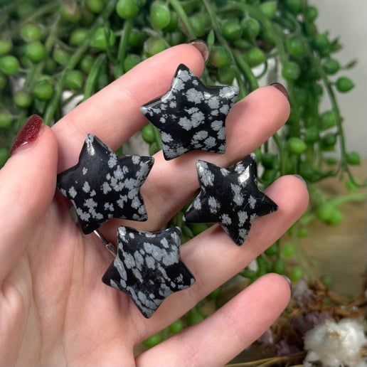 Snowflake Obsidian Star Air Vent Car Clip