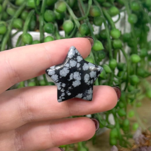 Snowflake Obsidian Star Air Vent Car Clip