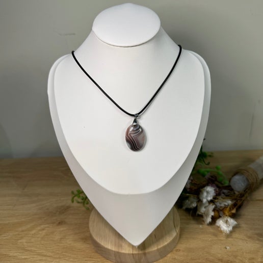 Botswana Agate Necklace (J507)