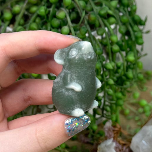 Green Aventurine Mouse (I640)