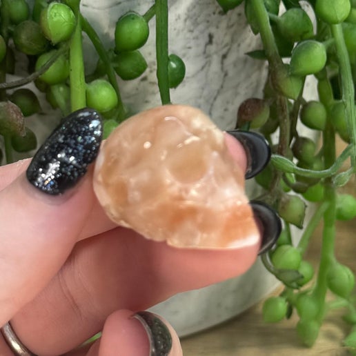 Flower Agate Small Skull