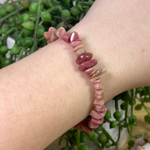 Rhodonite Chip Bracelet