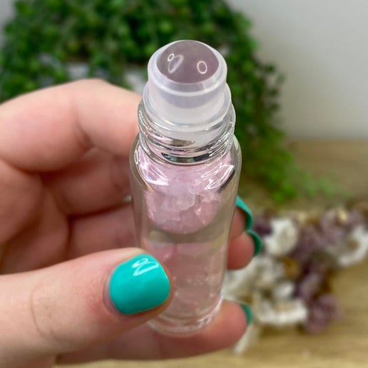 Rose Quartz Chip Roller Bottle