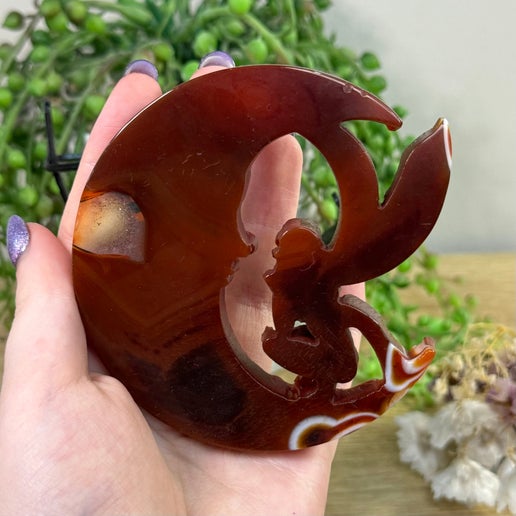 Carnelian Pixie On Stand (G120)