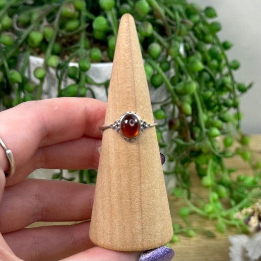 Orange Garnet S925 Ring (G795)