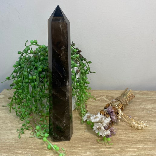 Smokey Quartz Tower (F884)