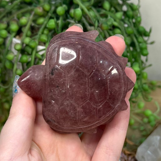 Strawberry Quartz Turtle (J723)