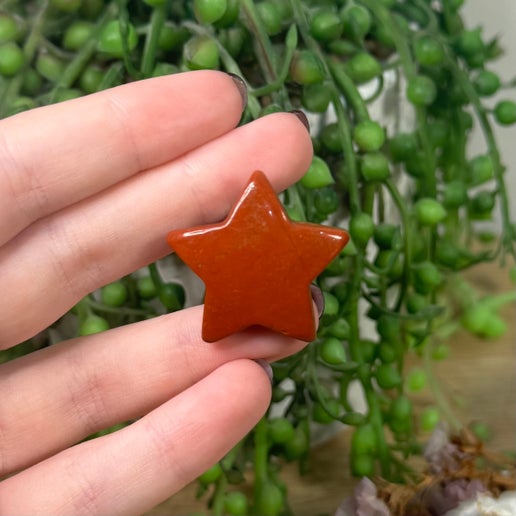 Red Jasper Star Air Vent Car Clip