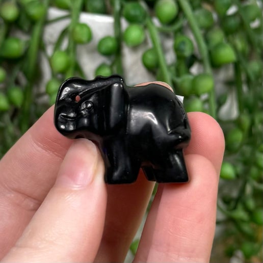 Black Obsidian Elephant (J350)